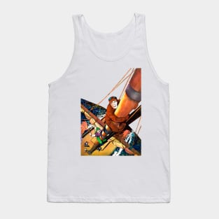 Pirate Ship Forbidden Worlds Stores of Strange Adventure Retro Vintage Comic Book Tank Top